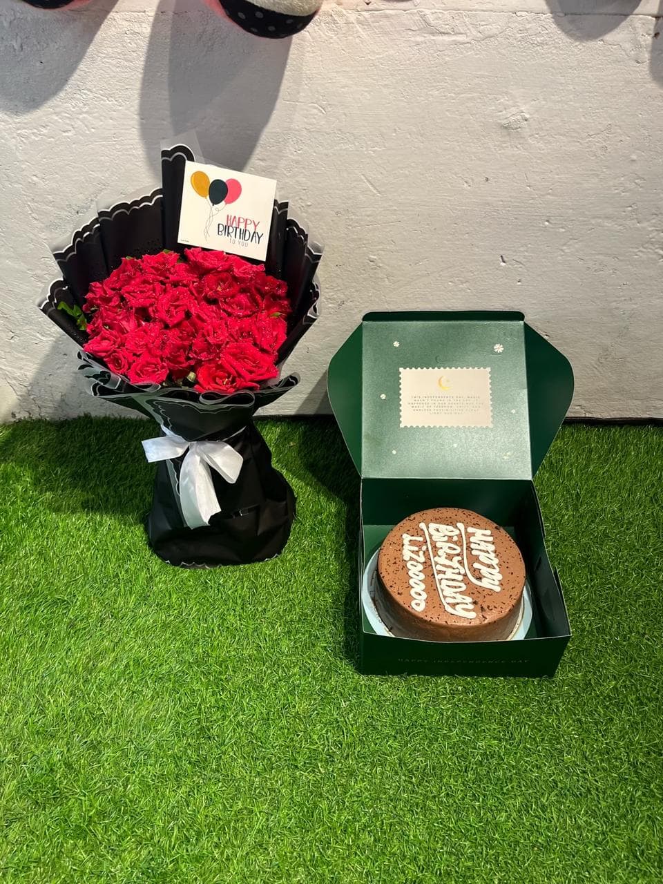 Red Rose & Birthday Cake Combo